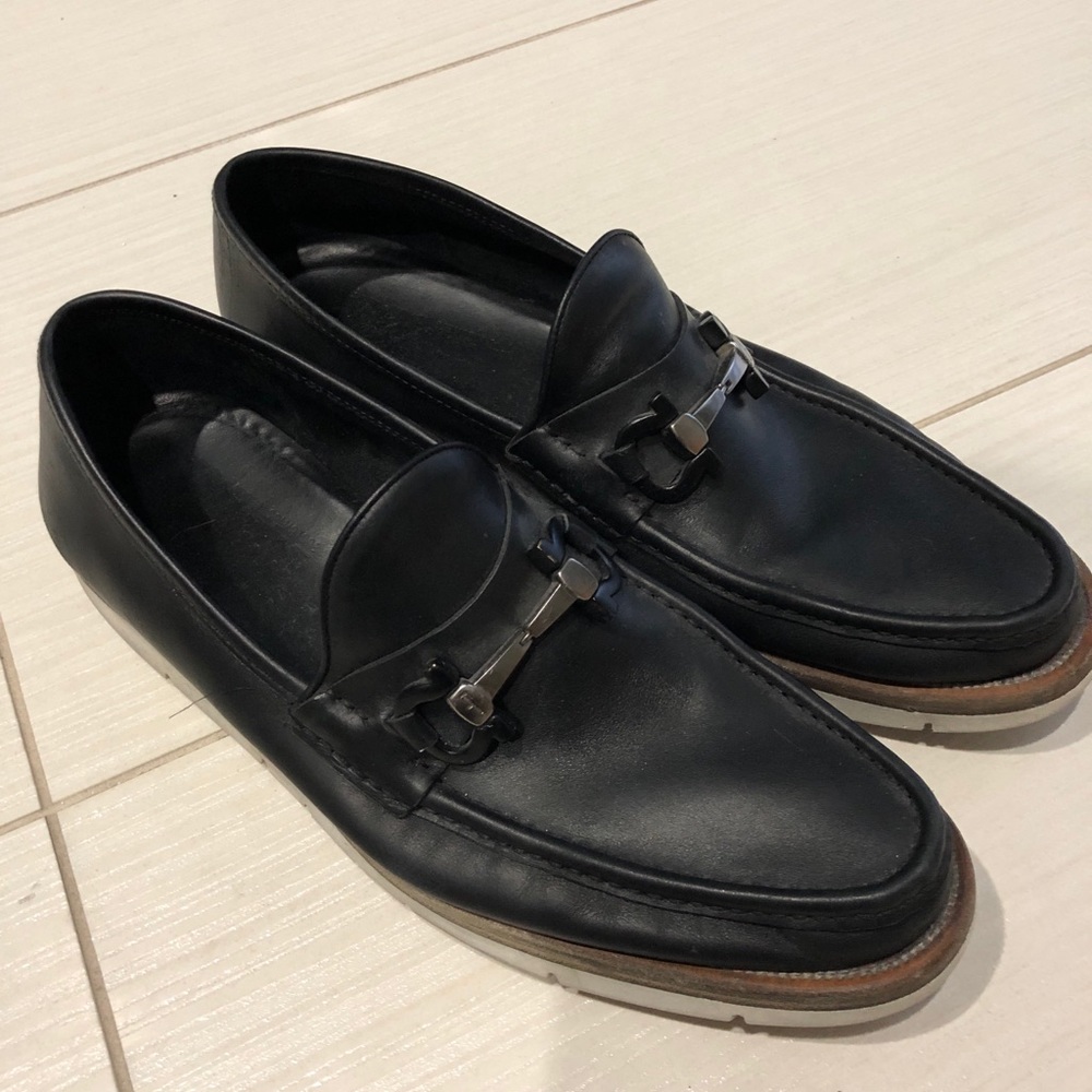 Ferragamo penny loafers.